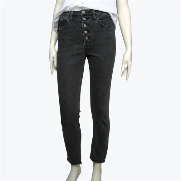 DENIM FORUM Yoko High Waist Jeans Button Fly 28 - Picture 1 of 11